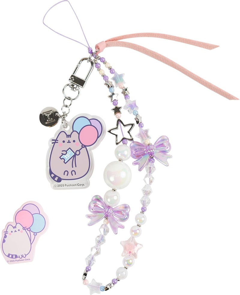 iFace Pusheen the Cat Beaded Wristlet Universal Charm Strap - Wrist Strap for Cell Phone Camera Keys AirPods - Image 1